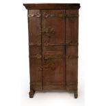 A 17th Century Westphalian oak food cupboard,