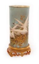 A Royal Worcester cylindrical vase, 1901,