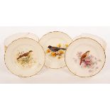 Eighteen Royal Worcester tea plates, 1914 to 1917,