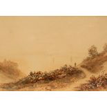 Joseph Newington Carter (1835-1871)/View from the Cliffside/watercolour, 10.