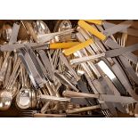 A large quantity of silver plated flatware,