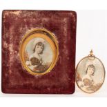 Henry Edridge (1768-1821)/Portrait Miniature of Julia Evelyn Medley Shuckburgh,