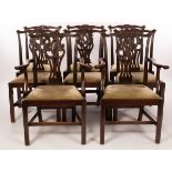 A set of eight 18th Century style dining chairs CONDITION REPORT: One aim chair