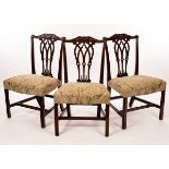 Three 18th Century style dining chairs,