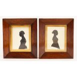 Regency School/Martha Elizabeth Rathbone and Mary Ann Rathbone/a pair of half-length silhouette