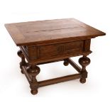 A 17th Century Dutch oak counter table,