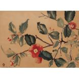 Japanese School, mid 20th Century/Camellia Branch/indistinctly signed/watercolour,