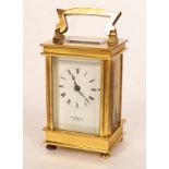 A miniature gilt brass carriage clock, James Ritchie, Edinburgh,