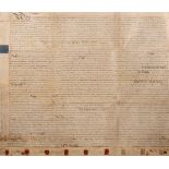 An 18th Century vellum indenture in five parts CONDITION REPORT: Condition