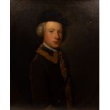 English School, circa 1740/The Huntsman/half-length, wearing a brown coat and black hat,