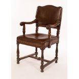 A 19th Century French carved oak framed open armchair CONDITION REPORT: Condition