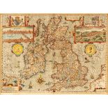 John Speed, 1610/The Kingdome of Great Britaine and Ireland/hand coloured engraved map, 40.