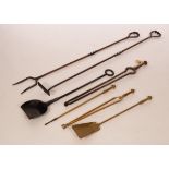 Various wrought iron fire irons CONDITION REPORT: Condition information is not