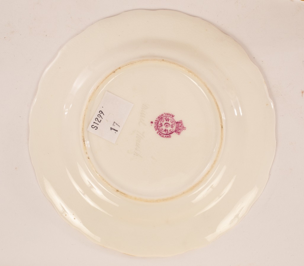 Eighteen Royal Worcester tea plates, 1914 to 1917, - Image 3 of 3