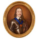 Attributed to Henry Bone (1755-1834)/Portrait of King Charles I/half-length,