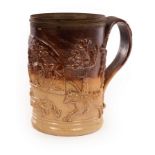A London salt glaze stoneware mug, perhaps Fulham or Mortlake,