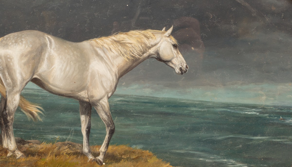 Leesa Sandys-Lumsdaine (born 1936)/The Unicorn/a dapple grey horse looking out to sea/signed and - Image 2 of 12