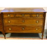 A French provincial walnut commode,