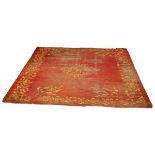 An Eastern European red ground carpet, mid 20th Century,
