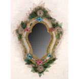 A 19th Century Venetian glass wall mirror,