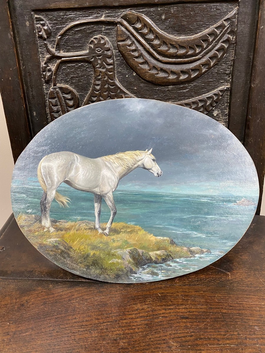 Leesa Sandys-Lumsdaine (born 1936)/The Unicorn/a dapple grey horse looking out to sea/signed and - Image 5 of 12