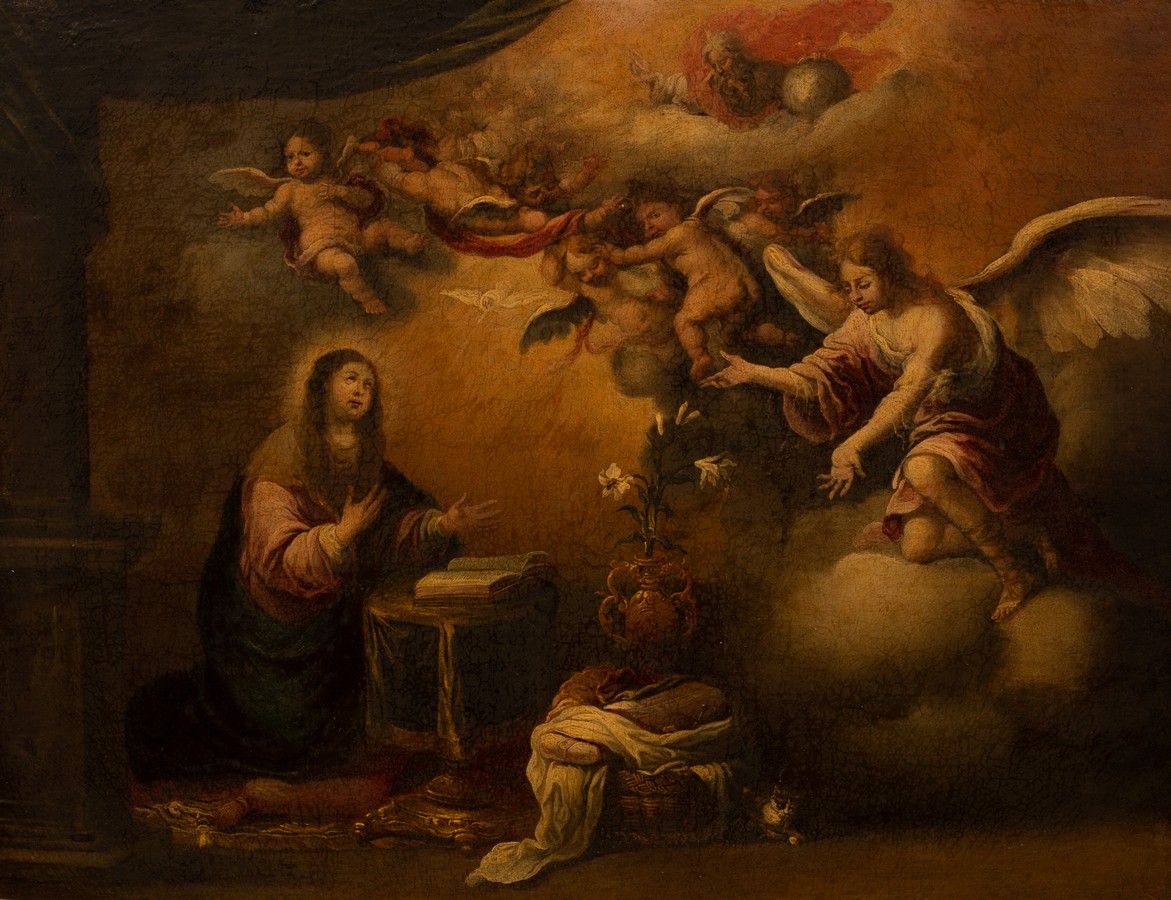 After Bartolomé Esteban Murillo (1618-1682)/The Annunciation/oil on canvas,