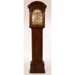 An oak cased longcase clock, the dial signed 'Willm Bailey Hawksbury Upton fecit' to the arch,