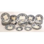 A Wedgwood Indiana pattern part dinner service of thirty-eight pieces, to include dinner plates,