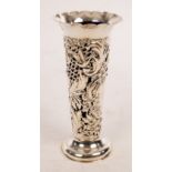 A Victorian silver vase, William Gibson & John Lawrence Langman, London 1897,