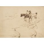 Edmund Blampied (1886-1966)/Wading/signed in pencil/drypoint etching, 17cm x 24.