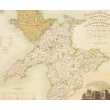 C & J Greenwood/A General Map of North Wales/71cm x 64cm and another of Lancaster