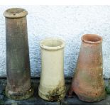 Three various chimney pots,