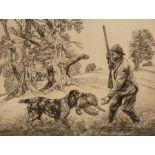 Henry Wilkinson (1921-2011)/Pheasant Shooting/signed and numbered 2/75/etching, 15cm x 19.