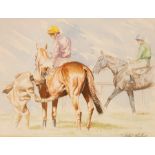 Phillip Sanders (born 1938)/Adjustments/horse racing scene/signed/watercolour,