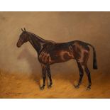 Charles E Gatehouse (1866-1952)/Racehorse 'Rome' in a Stable/signed and dated 1914/oil on canvas,