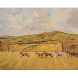 Capt J D Guille/The Point to Point/signed/oil on canvas,