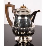 A George III silver hot water jug, James Wintle, London 1820,