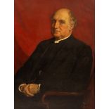 John Maler Collier OBE RP ROI (1850-1934)/Portrait of the Rev Henry Miles/wearing a white stock,