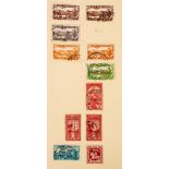 Stamps: New Zealand: Boxed QV-KGV collection on page (c 80).