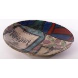 Petra Tilly for Dartington Pottery, an oval charger, Millennium Special Edition 15/25, inscribed,