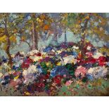 Attributed to Arthur Henry Knighton-Hammond (1875-1970)/Summer Garden/oil on canvas, 34.5cm x 44.