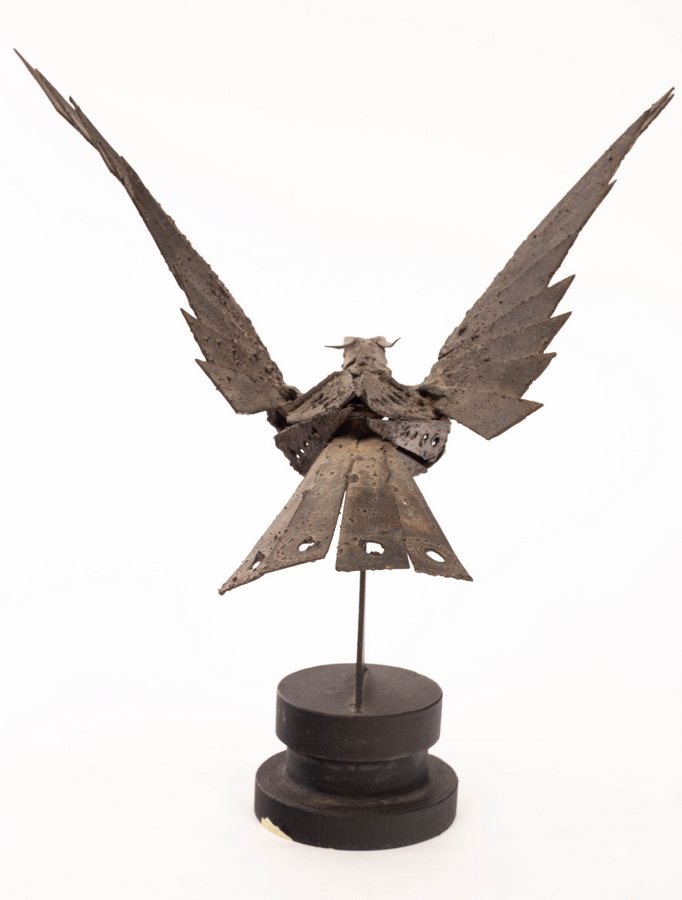 Walenty Pytel (born 1941), Bird, metal sculpture, 40cm high/Note: Born in Poland, - Image 4 of 9