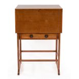 Ernest Gimson (1864-1919), Writing cabinet on stand, circa 1910, walnut veneer on Cuban mahogany,