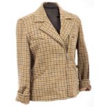 A Ralph Lauren tweed zip front Jacket with four zip pockets, size 8,
