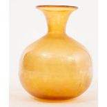 Carlo Mollino (1905-1973), a Murano globe bottle, iridescent amber glass, signed to base,