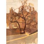 Francis Hewlett (British 1930-2012)/View from Wiltshire Road/signed and inscribed verso/oil on