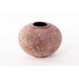 Philip Evans (born 1959), a spherical vessel with textured surface,