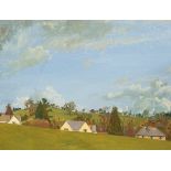 Francis Hewlett (British 1930-2012)/Three Houses (Gregynog)initialled and dated lower left FH77;
