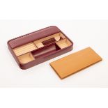 A Smythson travel wallet and a Nina Philipp men's dressing table tray CONDITION REPORT: