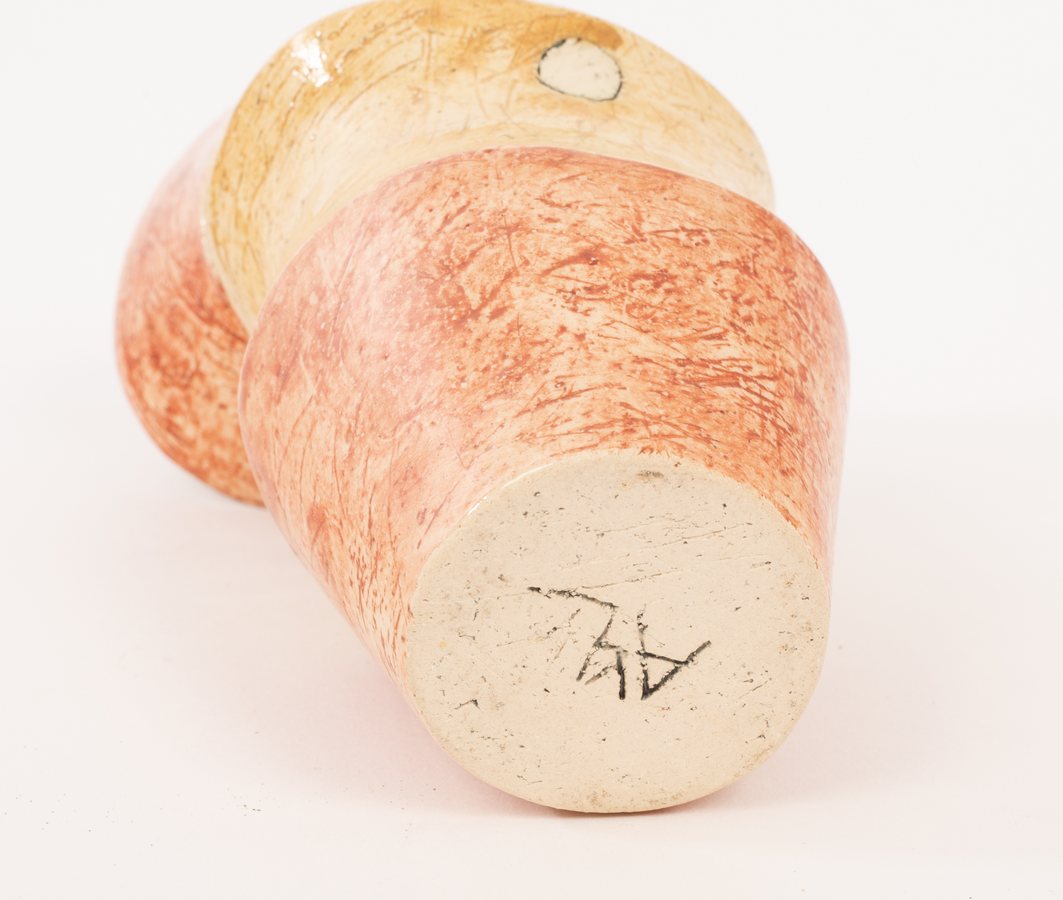 Anna Lambert, a studio pottery jam jar and cover, decorated with game bird, 15. - Bild 3 aus 4